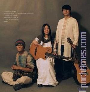 Yu Zhou(L), Xiaojuan(C) and Xiaoqiang(R) on the cover of their album.