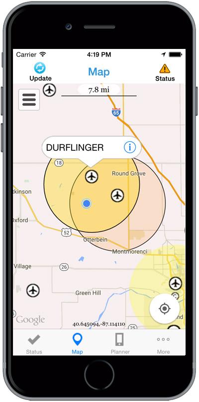 Screenshot of the app (FAA)