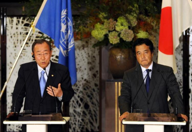 <a><img src="https://www.theepochtimes.com/assets/uploads/2015/09/103213268.jpg" alt="Visiting UN Secretary-General Ban Ki-Moon (L) answers a question during a joint press conference with Japanese Foreign Minister Katsuya Okada (R) following their meeting and dinner at the Foreign Ministry's Iikura guesthouse in Tokyo on August 3, 2010.  (Toshifumi Kitamura/Getty Images)" title="Visiting UN Secretary-General Ban Ki-Moon (L) answers a question during a joint press conference with Japanese Foreign Minister Katsuya Okada (R) following their meeting and dinner at the Foreign Ministry's Iikura guesthouse in Tokyo on August 3, 2010.  (Toshifumi Kitamura/Getty Images)" width="320" class="size-medium wp-image-1816622"/></a>