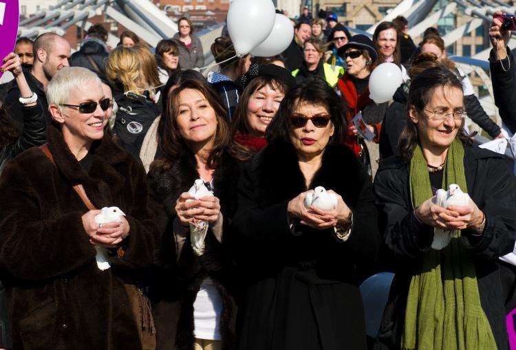 <a><img src="https://www.theepochtimes.com/assets/uploads/2015/09/109855053.jpg" alt="In aid of International Women's Day, (L-R) Annie Lennox, Cherie Lunghi and Bianca Jagger attend a march at the the Millenium Bridge on March 8, 2011 in London, England.  (Ian Gavan/Getty Images)" title="In aid of International Women's Day, (L-R) Annie Lennox, Cherie Lunghi and Bianca Jagger attend a march at the the Millenium Bridge on March 8, 2011 in London, England.  (Ian Gavan/Getty Images)" width="320" class="size-medium wp-image-1807105"/></a>