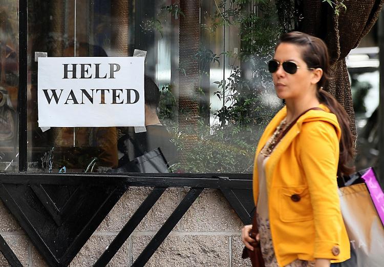<a><img src="https://www.theepochtimes.com/assets/uploads/2015/09/110891422.jpg" alt="SAN FRANCISCO, CA - MARCH 25: A pedestrian walks by a help wanted sign. A report by the California Economic Development Department shows that California's unemployment rate dropped to 12.2% in February, down from 12.4% in January after the state added 100,000 new jobs. California has the second highest jobless rate in the nation. (Justin Sullivan/Getty Images)" title="SAN FRANCISCO, CA - MARCH 25: A pedestrian walks by a help wanted sign. A report by the California Economic Development Department shows that California's unemployment rate dropped to 12.2% in February, down from 12.4% in January after the state added 100,000 new jobs. California has the second highest jobless rate in the nation. (Justin Sullivan/Getty Images)" width="320" class="size-medium wp-image-1805575"/></a>