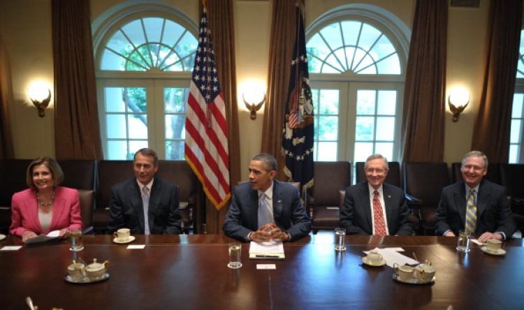 <a><img src="https://www.theepochtimes.com/assets/uploads/2015/09/118980466.jpg" alt="President Barack Obama takes part in a debt meeting with congressional leaders, July 13,  in the Cabinet Room of the White House in Washington, DC. (From L to R) House Minority Leader Nancy Pelosi, House Speaker John Boehner, and Senate Majority  Leader Harry Reid, and Senate Minority Leader Mitch McConnell. (Mandel Ngan/AFP/Getty Images)" title="President Barack Obama takes part in a debt meeting with congressional leaders, July 13,  in the Cabinet Room of the White House in Washington, DC. (From L to R) House Minority Leader Nancy Pelosi, House Speaker John Boehner, and Senate Majority  Leader Harry Reid, and Senate Minority Leader Mitch McConnell. (Mandel Ngan/AFP/Getty Images)" width="575" class="size-medium wp-image-1800908"/></a>