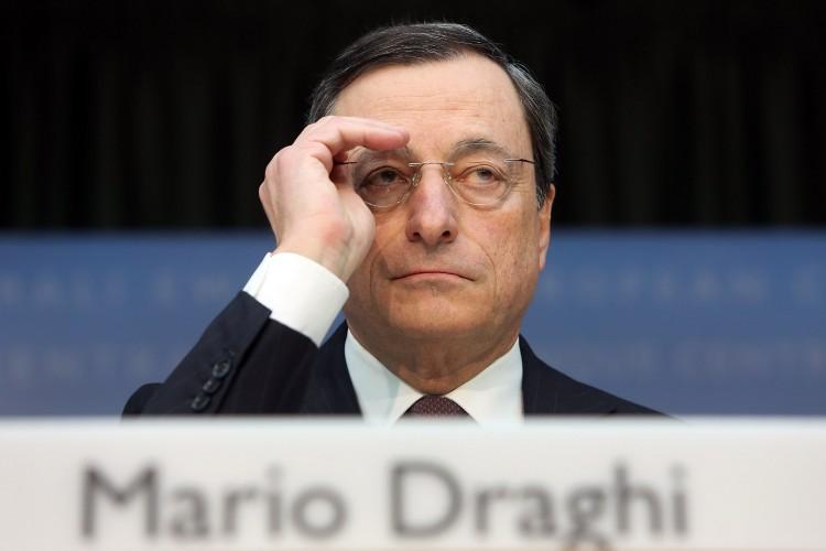 Mario Draghi, President of the European Central Bank (ECB), speaks to the media following a meeting of ECB leadership at the European Central Bank on Jan. 10 in Frankfurt. (Hannelore Foerster/Getty Images)