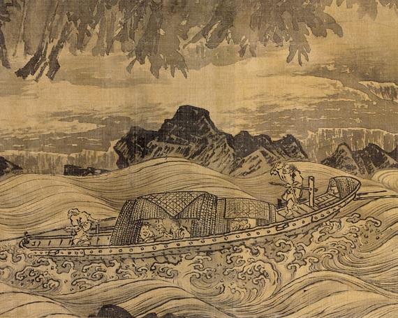 Detail of "Ten Thousand Miles of the Yangtze River," a Ming Dynasty painting. (Public Domain)