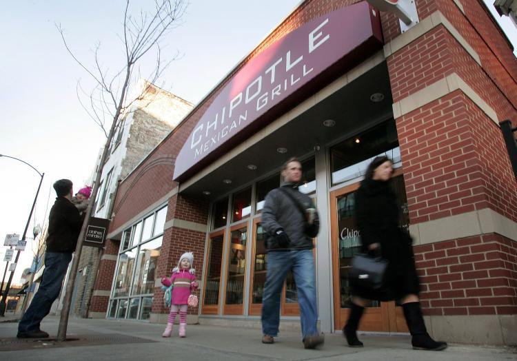 <a><img src="https://www.theepochtimes.com/assets/uploads/2015/09/56681091.jpg" alt="Chipotle : Pedestrians pass a Chipotle Mexican Grill restaurant in the trendy Bucktown neighborhood January 26, 2006 in Chicago, Illinois. (Scott Olson/Getty Images)" title="Chipotle : Pedestrians pass a Chipotle Mexican Grill restaurant in the trendy Bucktown neighborhood January 26, 2006 in Chicago, Illinois. (Scott Olson/Getty Images)" width="320" class="size-medium wp-image-1808614"/></a>