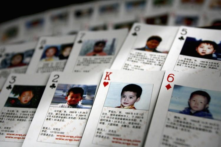<a><img class="size-large wp-image-1785785" title="Volunteer Creates Playing Cards To Help Find Missing Children" src="https://www.theepochtimes.com/assets/uploads/2015/09/73760139-1.jpg" alt="BEIJING, CHINA: The "missing children playing cards" are displayed by Shen Hao, the founder of a missing person website, the www.xrqs.com, on March 31, 2007 in Beijing, China. The cards show photographs, informations of 27 missing children and Shen Hao plans to hand out them free to the public security departments, civil affairs bureaus and residents, in areas notorious for child trafficking." width="590" height="393"/></a>
