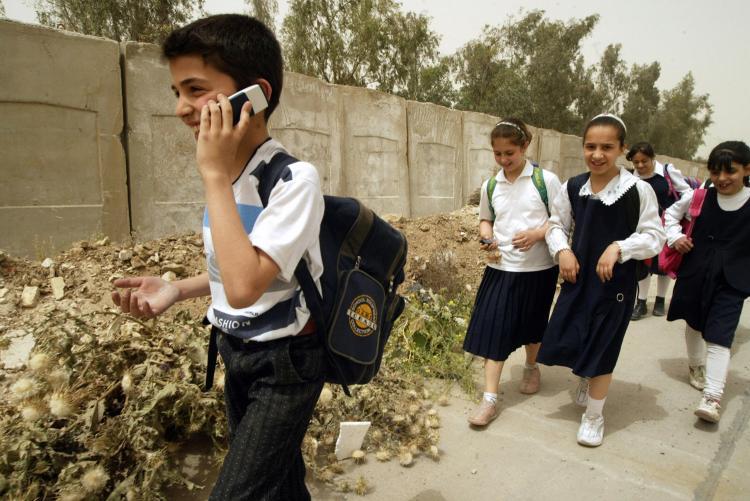 Children using cell phones are at risk. (Ali Yussef/AFP/Getty Images )