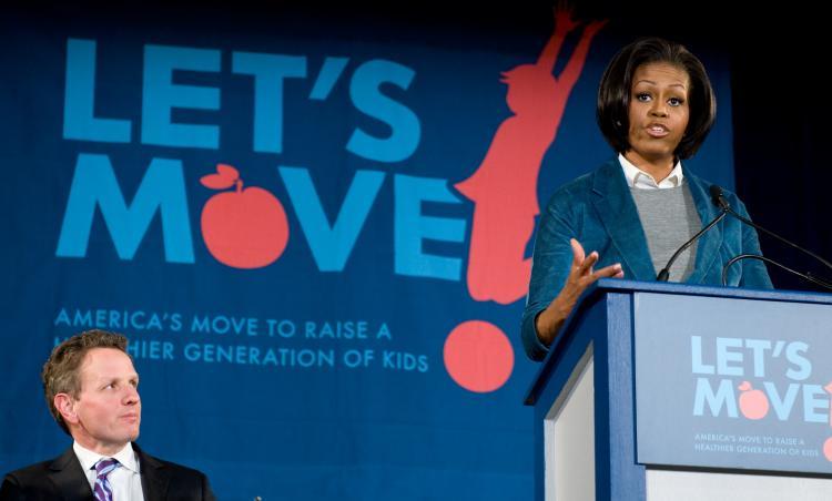 <a><img src="https://www.theepochtimes.com/assets/uploads/2015/09/96873315.jpg" alt="US First Lady Michelle Obama speaks about her initiative, Let's Move, a program to combat childhood obesity, at Fairhill Elementary School in Philadelphia, Pennsylvania, on February 19.  (Saul Loeb/Getty Images)" title="US First Lady Michelle Obama speaks about her initiative, Let's Move, a program to combat childhood obesity, at Fairhill Elementary School in Philadelphia, Pennsylvania, on February 19.  (Saul Loeb/Getty Images)" width="320" class="size-medium wp-image-1819986"/></a>
