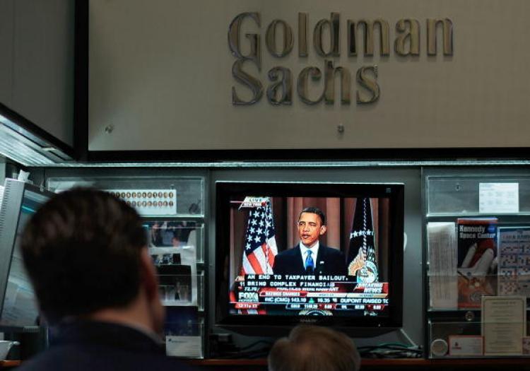 <a><img src="https://www.theepochtimes.com/assets/uploads/2015/09/98610514.jpg" alt="Financial professionals in the Goldman Sachs booth on the floor of the New York Stock Exchange at midday watch President Obama give a speech about Wall Street financial reform on April 22, in New York.  (Chris Hondros/Getty Images)" title="Financial professionals in the Goldman Sachs booth on the floor of the New York Stock Exchange at midday watch President Obama give a speech about Wall Street financial reform on April 22, in New York.  (Chris Hondros/Getty Images)" width="320" class="size-medium wp-image-1820629"/></a>