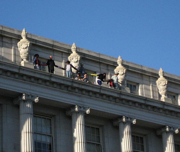 <a><img src="https://www.theepochtimes.com/assets/uploads/2015/09/Berklead.jpg" alt="Several University of California, Berkeley students stand on the ledge of a four-story campus building to protest education cuts on Thursday, March 3 in Berkeley, Calif. (Vicky Jiang/The Epoch Times)" title="Several University of California, Berkeley students stand on the ledge of a four-story campus building to protest education cuts on Thursday, March 3 in Berkeley, Calif. (Vicky Jiang/The Epoch Times)" width="320" class="size-medium wp-image-1807341"/></a>