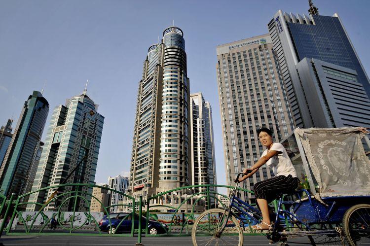 The skyline of Pudong, the finance district of Shanghai. (Philippe Lopez/AFP/Getty Images)