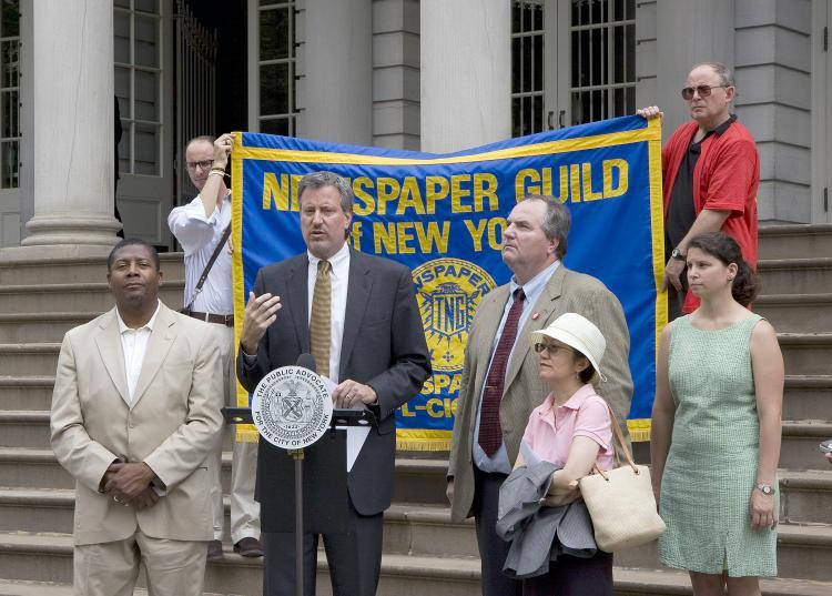 <a><img src="https://www.theepochtimes.com/assets/uploads/2015/09/DeBlasioWEB.jpg" alt="Councilman James Sanders Jr., Public Advocate Bill de Blasio, President of the Newspaper Guild of New York Bill O'Meara and council member Margaret Chin at a rally at City Hall on Wednesday to call for the halt of tax breaks for the Thompson Reuters news agency. (Annie Wu/ The Epoch Times)" title="Councilman James Sanders Jr., Public Advocate Bill de Blasio, President of the Newspaper Guild of New York Bill O'Meara and council member Margaret Chin at a rally at City Hall on Wednesday to call for the halt of tax breaks for the Thompson Reuters news agency. (Annie Wu/ The Epoch Times)" width="320" class="size-medium wp-image-1816893"/></a>