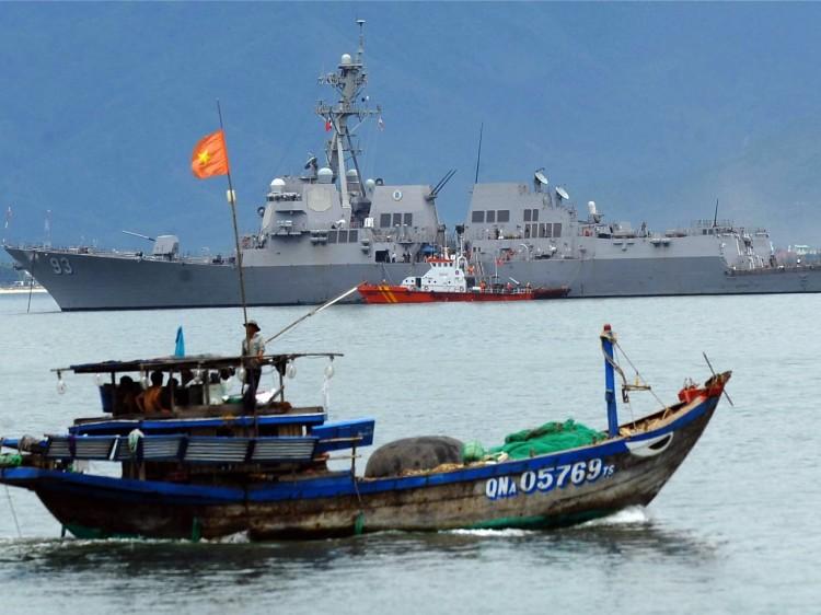 <a><img src="https://www.theepochtimes.com/assets/uploads/2015/09/Front+page+2_Wider+Vietnamese+fishing+boat.jpg" alt="A Vietnamese fishing boat sails near an American warship in Da Nang earlier this year. Planned naval exchange activities between US and Vietnamese navies were taking place amid high tensions over conflicting claims in the South China Sea. (Hoang Dinh Nam/AFP/Getty Images )" title="A Vietnamese fishing boat sails near an American warship in Da Nang earlier this year. Planned naval exchange activities between US and Vietnamese navies were taking place amid high tensions over conflicting claims in the South China Sea. (Hoang Dinh Nam/AFP/Getty Images )" width="575" class="size-medium wp-image-1796963"/></a>