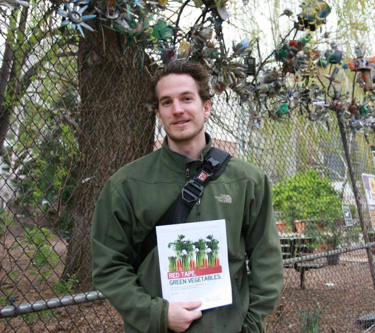 <a><img src="https://www.theepochtimes.com/assets/uploads/2015/09/IMG_8953.jpg" alt="A TOUGH SELL: Travis Tench, who is involved in community-run farmers markets, stands in front of a community garden on the Lower East Side to talk about the difficulties faced by low-income community groups that want to start a market of their own. He holds up a report released by Borough President Scott Stringer on the matter. (Tara MacIsaac/The Epoch Times)" title="A TOUGH SELL: Travis Tench, who is involved in community-run farmers markets, stands in front of a community garden on the Lower East Side to talk about the difficulties faced by low-income community groups that want to start a market of their own. He holds up a report released by Borough President Scott Stringer on the matter. (Tara MacIsaac/The Epoch Times)" width="320" class="size-medium wp-image-1805664"/></a>