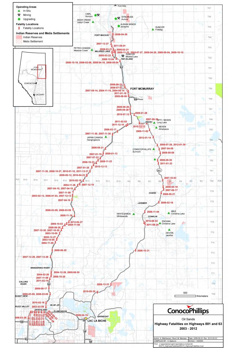 <a><img class="size-medium wp-image-1786314" title="Highway Fatalities on Alberta Highways 63 and 881 (2003 - 2012)" src="https://www.theepochtimes.com/assets/uploads/2015/09/Map-of-Fatalities-on-Highways-63-and-881-from-2003-to-2012.jpg" alt="" width="229" height="350"/></a>
