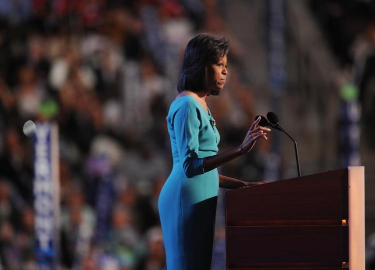 <a><img src="https://www.theepochtimes.com/assets/uploads/2015/09/MichelleObamaCrop_82549109.jpg" alt="SPEECH: Michelle Obama, wife of Democratic Presidential candidate Barack Obama, speaks at the Democratic National Convention 2008 at the Pepsi Center in Denver, Colorado, on August 25, 2008. (Robyn Beck/AFP/Getty Images)" title="SPEECH: Michelle Obama, wife of Democratic Presidential candidate Barack Obama, speaks at the Democratic National Convention 2008 at the Pepsi Center in Denver, Colorado, on August 25, 2008. (Robyn Beck/AFP/Getty Images)" width="320" class="size-medium wp-image-1833958"/></a>