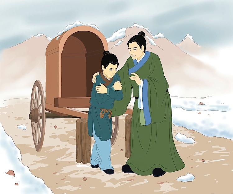 <a><img class="size-large wp-image-1783562" title="Illustration for A Son's Virtue Restores Harmony to a Family" src="https://www.theepochtimes.com/assets/uploads/2015/09/Min_Ziqian_illustration_750.jpg" alt="Illustration for A Son's Virtue Restores Harmony to a Family" width="590" height="491"/></a>