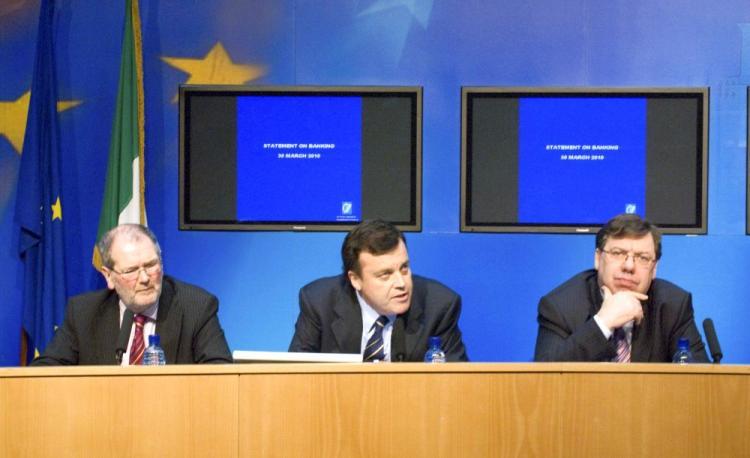 <a><img src="https://www.theepochtimes.com/assets/uploads/2015/09/NAMA-Press-Conference.jpg" alt="Chief executive of the NTMA John Corrigan (left), Minister for Finance Brian Lenihan and Taoiseach Mr. Brian Cowen (right) during a press conference at government buildings March 30.  (The Epoch Times)" title="Chief executive of the NTMA John Corrigan (left), Minister for Finance Brian Lenihan and Taoiseach Mr. Brian Cowen (right) during a press conference at government buildings March 30.  (The Epoch Times)" width="320" class="size-medium wp-image-1821494"/></a>