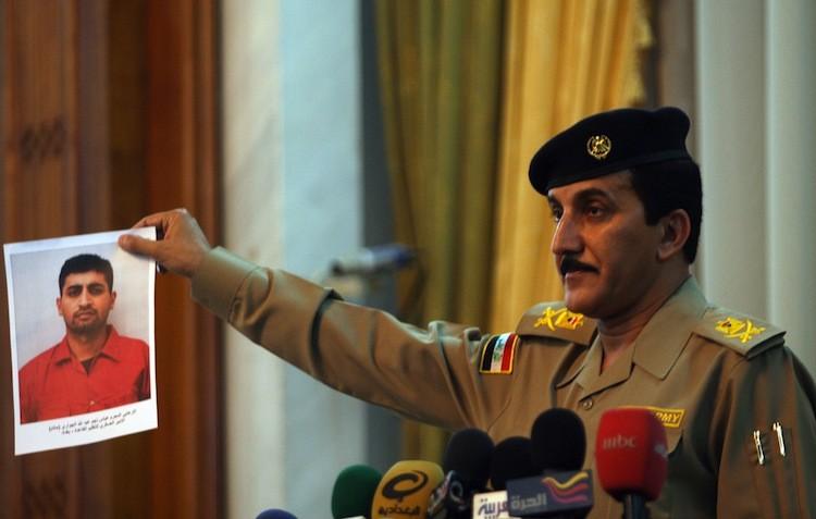<a><img src="https://www.theepochtimes.com/assets/uploads/2015/09/PRESS-CONF101554582.jpg" alt="WEAKENED AL-QAEDA: The head of the Baghdad security operations announces the arrest of Abbas Najem Abdullah al-Jawari, al-Qaeda's Baghdad military chief, on charges of planning attacks against hotels and embassies that left dozens dead. (Ali Al-Saadi/Getty Images)" title="WEAKENED AL-QAEDA: The head of the Baghdad security operations announces the arrest of Abbas Najem Abdullah al-Jawari, al-Qaeda's Baghdad military chief, on charges of planning attacks against hotels and embassies that left dozens dead. (Ali Al-Saadi/Getty Images)" width="320" class="size-medium wp-image-1798088"/></a>