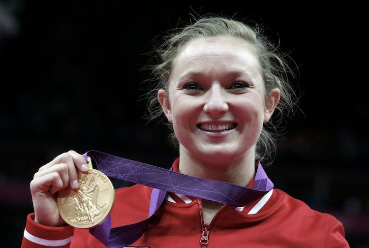 <a><img class="size-full wp-image-1783792" title="Canada's Rosannagh MacLennan celebrates" src="https://www.theepochtimes.com/assets/uploads/2015/09/Rosie149796953.jpg" alt="Rosie MacLennan won Canada's first gold medal at the London 2012 Olympics. (Thomas Coex/AFP/GettyImages)" width="750" height="504"/></a>