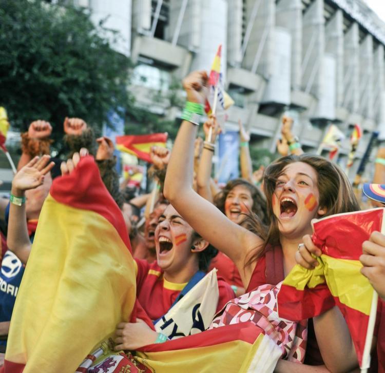 <a><img src="https://www.theepochtimes.com/assets/uploads/2015/09/SPAIN-WEB.jpg" alt="Supporters of the Spanish team react as they watch the quarter-final of the World Cup soccer match between Spain and Paraguay in Madrid on July 3.  (Dominic Lipinski/Getty Image)" title="Supporters of the Spanish team react as they watch the quarter-final of the World Cup soccer match between Spain and Paraguay in Madrid on July 3.  (Dominic Lipinski/Getty Image)" width="320" class="size-medium wp-image-1817595"/></a>