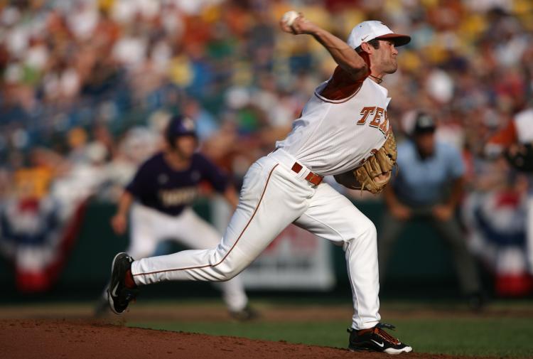 <a><img src="https://www.theepochtimes.com/assets/uploads/2015/09/Texas_88629424.jpg" alt="CWS BATTLE: Chance Ruffin of the Texas Longhorns pitches with a runner on first base against the Louisiana State University Tigers during Game One of the 2009 NCAA College World Series at Rosenblatt Stadium on June 22, 2009 in Omaha, Nebraska. (Elsa/Getty Images)" title="CWS BATTLE: Chance Ruffin of the Texas Longhorns pitches with a runner on first base against the Louisiana State University Tigers during Game One of the 2009 NCAA College World Series at Rosenblatt Stadium on June 22, 2009 in Omaha, Nebraska. (Elsa/Getty Images)" width="320" class="size-medium wp-image-1827766"/></a>