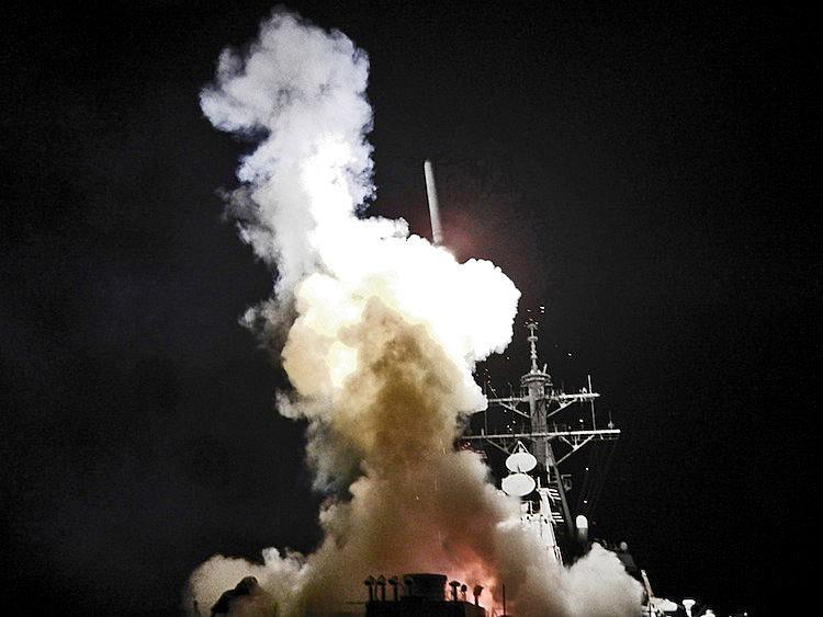 <a><img src="https://www.theepochtimes.com/assets/uploads/2015/09/Tomohawk-110480497.jpg" alt="American Navy ship the USS Barry launches a Tomahawk missile on Libya in support of Operation Odyssey Dawn, March 19. This was one of approximately 110 cruise missiles fired from U.S. and British ships. (Jonathan Sunderman/U.S. Navy via Getty Images)" title="American Navy ship the USS Barry launches a Tomahawk missile on Libya in support of Operation Odyssey Dawn, March 19. This was one of approximately 110 cruise missiles fired from U.S. and British ships. (Jonathan Sunderman/U.S. Navy via Getty Images)" width="320" class="size-medium wp-image-1806602"/></a>