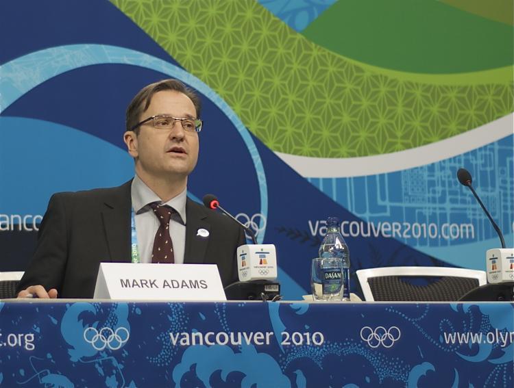<a><img src="https://www.theepochtimes.com/assets/uploads/2015/09/VancouverOlympics-IOC-MarkAdams.jpg" alt="At a media briefing at the Vancouver Olympics media centre on Sunday, Mark Adams, communications director of the IOC, said former Samsung chairman Kun-Hee Lee would be suspended from sitting on any IOC commissions for five years. (Matthew Little/The Epoch Times)" title="At a media briefing at the Vancouver Olympics media centre on Sunday, Mark Adams, communications director of the IOC, said former Samsung chairman Kun-Hee Lee would be suspended from sitting on any IOC commissions for five years. (Matthew Little/The Epoch Times)" width="320" class="size-medium wp-image-1823304"/></a>