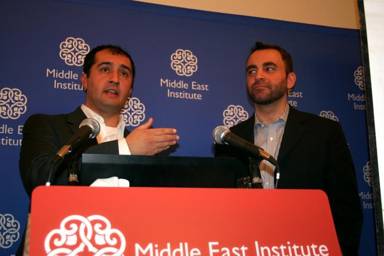 <a><img src="https://www.theepochtimes.com/assets/uploads/2015/09/Vatanka_AlfonehFeb03_012.jpg" alt="Iranian scholars Alex Vatanka (l) and Ali Alfoneh (r) explain the dynamics of the standoff between the regime and its opposition. They spoke Feb. 3 at the Middle East Institute in Washington, D.C. Mr. Vatanka is currently at MEI and Mr. Alfoneh is a visiting research fellow at the American Enterprise Institute. (Gary Feuerberg/The Epoch Times)" title="Iranian scholars Alex Vatanka (l) and Ali Alfoneh (r) explain the dynamics of the standoff between the regime and its opposition. They spoke Feb. 3 at the Middle East Institute in Washington, D.C. Mr. Vatanka is currently at MEI and Mr. Alfoneh is a visiting research fellow at the American Enterprise Institute. (Gary Feuerberg/The Epoch Times)" width="320" class="size-medium wp-image-1823232"/></a>