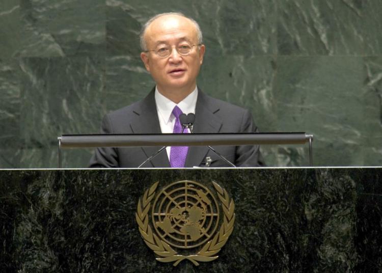 <a><img src="https://www.theepochtimes.com/assets/uploads/2015/09/amano98811388.jpg" alt="IAEA Director General Yukiya Amano speaks during the 2010 High-level Review Conference of the Parties to the Treaty on the Non-Proliferation of Nuclear Weapons May 3 at the United Nations in New York. (Don Emmert/AFP/Getty Images)" title="IAEA Director General Yukiya Amano speaks during the 2010 High-level Review Conference of the Parties to the Treaty on the Non-Proliferation of Nuclear Weapons May 3 at the United Nations in New York. (Don Emmert/AFP/Getty Images)" width="320" class="size-medium wp-image-1820060"/></a>