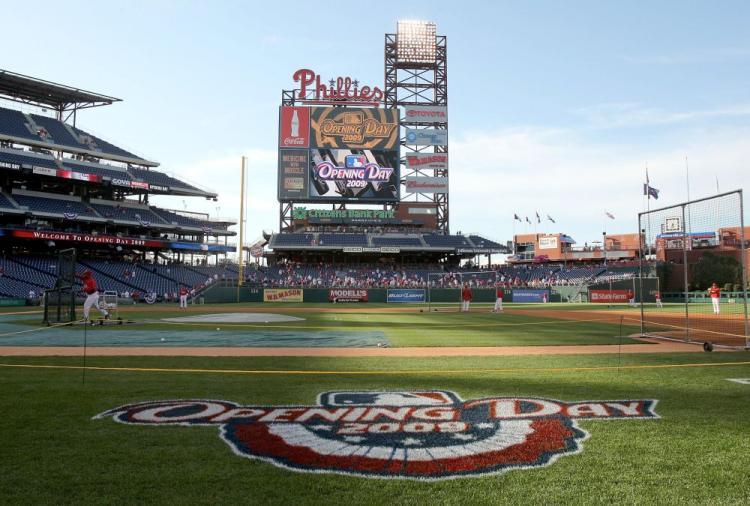 <a><img src="https://www.theepochtimes.com/assets/uploads/2015/09/baseball85815738.jpg" alt="The Opening Day 2009 logo is painted on the field for the Philadelphia Phillies game against the Atlanta Braves on April 5, 2009. (Ezra Shaw/Getty Images)" title="The Opening Day 2009 logo is painted on the field for the Philadelphia Phillies game against the Atlanta Braves on April 5, 2009. (Ezra Shaw/Getty Images)" width="320" class="size-medium wp-image-1828999"/></a>
