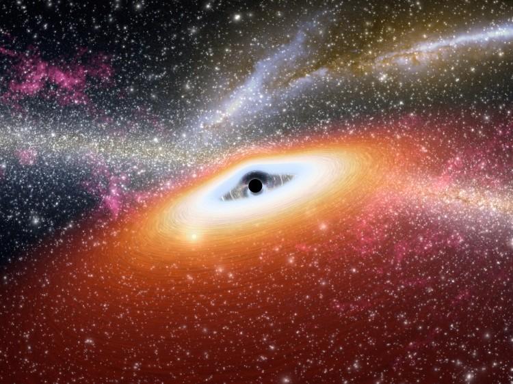 <a><img class="size-full wp-image-1774494" title="Artist's concept of the supermassive black hole (black dot) in the center of a young, star-rich galaxy. The supermassive black hole at the heart of each active galaxy can ionize all surrounding gas, making it undetectable by our telescopes. (NASA/JPL-Caltech) " src="https://www.theepochtimes.com/assets/uploads/2015/09/black-hole.jpg" alt="Artist's concept of the supermassive black hole (black dot) in the center of a young, star-rich galaxy. The supermassive black hole at the heart of each active galaxy can ionize all surrounding gas, making it undetectable by our telescopes. (NASA/JPL-Caltech) " width="750" height="562"/></a>
