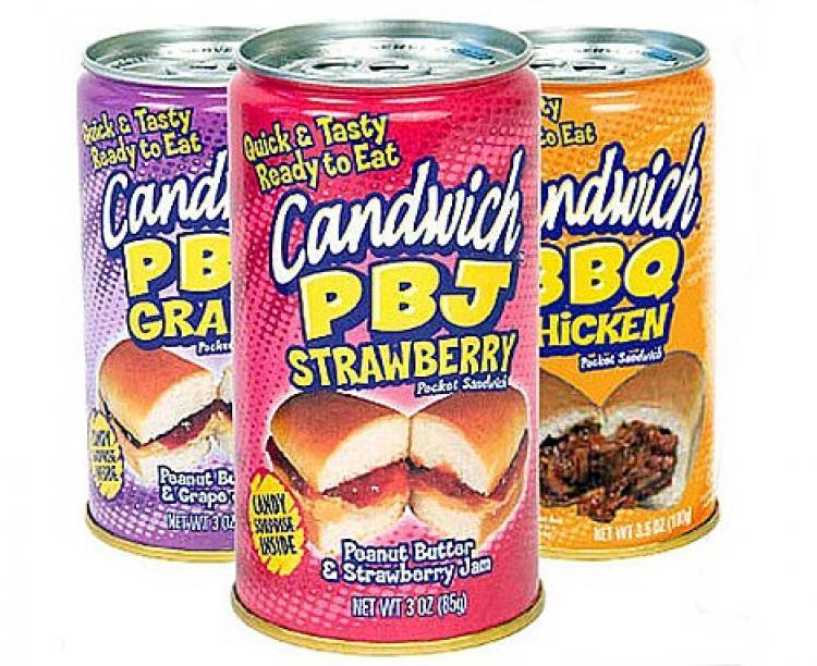 <a><img src="https://www.theepochtimes.com/assets/uploads/2015/09/candwich.jpg" alt="The candwich comes in three flavors: BBQ Chicken, and peanut butter and jam Strawberry and Grape." title="The candwich comes in three flavors: BBQ Chicken, and peanut butter and jam Strawberry and Grape." width="320" class="size-medium wp-image-1817591"/></a>