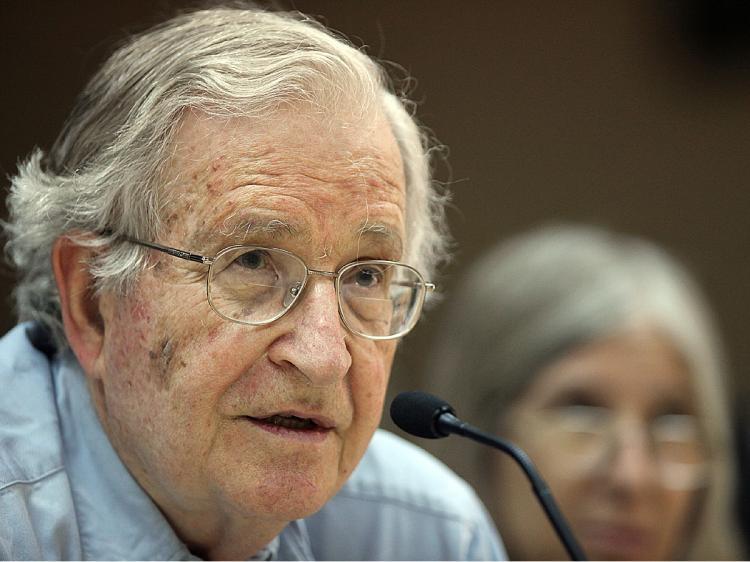 <a><img src="https://www.theepochtimes.com/assets/uploads/2015/09/chomnp99860401.jpg" alt="Renowned Jewish-American scholar and political activist Noam Chomsky speaks during a scheduled lecture at Bir Zeit University by video conference from Jordan University in Amman on May 18, after he was officially barred from entering Israel and the West Bank.(Khalil Mazraawi/AFP/Getty Images)" title="Renowned Jewish-American scholar and political activist Noam Chomsky speaks during a scheduled lecture at Bir Zeit University by video conference from Jordan University in Amman on May 18, after he was officially barred from entering Israel and the West Bank.(Khalil Mazraawi/AFP/Getty Images)" width="320" class="size-medium wp-image-1819766"/></a>