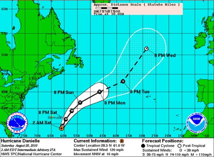 <a><img src="https://www.theepochtimes.com/assets/uploads/2015/09/daniellesaturday2am.jpg" alt="HURRICANE DANIELLE: A five-day forecast cone of Hurricane Danielle (NOAA)" title="HURRICANE DANIELLE: A five-day forecast cone of Hurricane Danielle (NOAA)" width="320" class="size-medium wp-image-1815457"/></a>