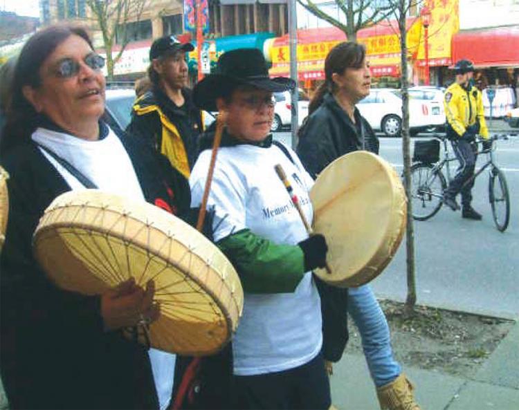 <a><img src="https://www.theepochtimes.com/assets/uploads/2015/09/mmpics1-2.jpg" alt="Activists Gladys Radek (L) and Bernie Williams (C) participate in the 2009 Memory March along Main Street, Vancouver. (Courtesy of Gwynne Hunt)" title="Activists Gladys Radek (L) and Bernie Williams (C) participate in the 2009 Memory March along Main Street, Vancouver. (Courtesy of Gwynne Hunt)" width="320" class="size-medium wp-image-1806709"/></a>