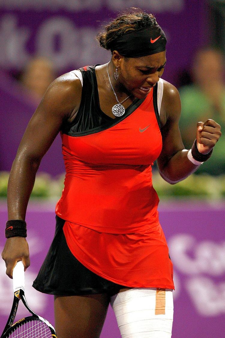 <a><img src="https://www.theepochtimes.com/assets/uploads/2015/09/serena.jpg" alt="Serena Williams has gone three-for-three in the WTA Championships in Doha to make it to the semifinals. (Matthew Stockman/Getty Images)" title="Serena Williams has gone three-for-three in the WTA Championships in Doha to make it to the semifinals. (Matthew Stockman/Getty Images)" width="320" class="size-medium wp-image-1825504"/></a>
