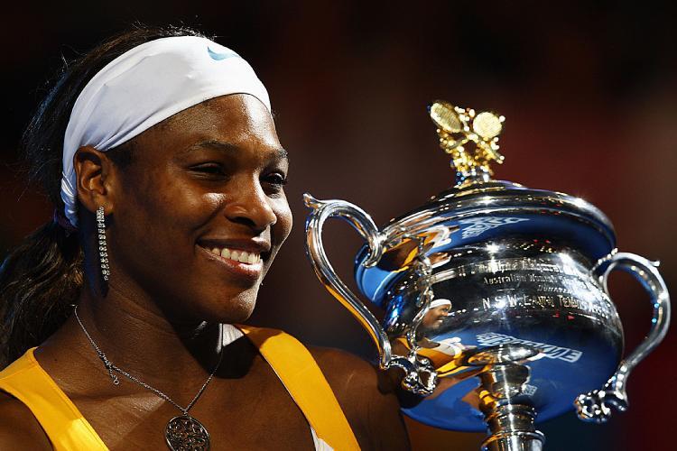 <a><img src="https://www.theepochtimes.com/assets/uploads/2015/09/sertrophy96275496.jpg" alt="Her Australian open win marked Serena Williams's twelfth Grand Slam Championship victory. (Clive Brunskill/Getty Images)" title="Her Australian open win marked Serena Williams's twelfth Grand Slam Championship victory. (Clive Brunskill/Getty Images)" width="320" class="size-medium wp-image-1823560"/></a>