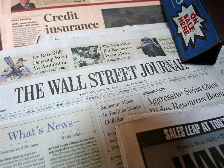 <a><img src="https://www.theepochtimes.com/assets/uploads/2015/09/wsjj75889835.jpg" alt="The Wall Street Journal sits on a downtown newsstand in New York City.   (Mario Tama/Getty Images)" title="The Wall Street Journal sits on a downtown newsstand in New York City.   (Mario Tama/Getty Images)" width="320" class="size-medium wp-image-1830584"/></a>