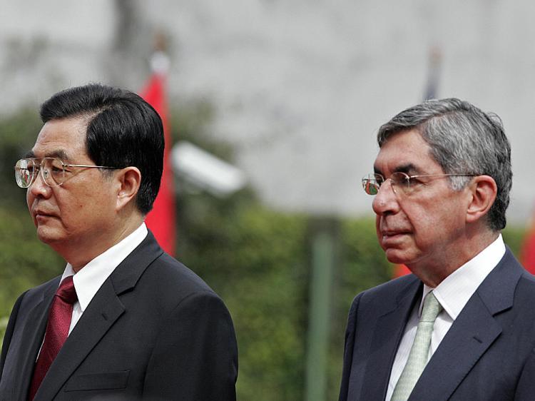<a><img src="https://www.theepochtimes.com/assets/uploads/2015/09/zzzooo83720846.jpg" alt="The President of Costa Rica Oscar Arias (R) and his guest, President Hu Jintao of China, listen to their national anthems during a welcoming ceremony at the presidential palace in Zapote, on the outskirts of San Jose, on November 17, 2008.   (Mayela Lopez/AFP/Getty Images)" title="The President of Costa Rica Oscar Arias (R) and his guest, President Hu Jintao of China, listen to their national anthems during a welcoming ceremony at the presidential palace in Zapote, on the outskirts of San Jose, on November 17, 2008.   (Mayela Lopez/AFP/Getty Images)" width="320" class="size-medium wp-image-1832739"/></a>