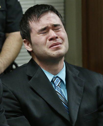 Daniel Holtzclaw cries as the verdicts are read in his trial in Oklahoma City, Thursday, Dec. 10, 2015. Holtzclaw, a former Oklahoma City police officer, was facing dozens of charges alleging he sexually assaulted several women while on duty. Holtzclaw was found guilty on a number of counts. (AP Photo/Sue Ogrocki, Pool)