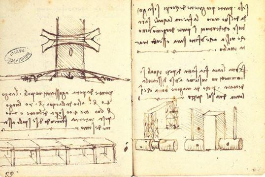 Leonardo Da Vinci's original sketch for the Golden Horn Bridge. (Public Domain)