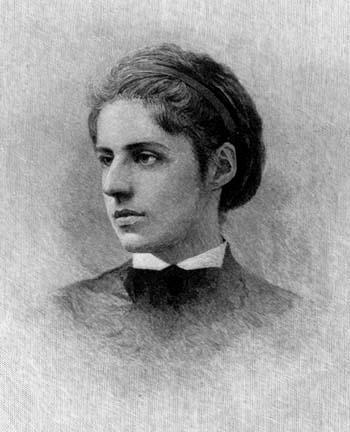 Ingraving of Emma Lazarus by T. Johnson from 1872. (PD-US)