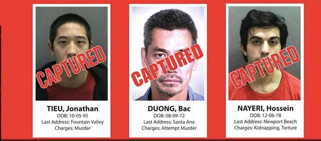 Orange County, Calif., Sheriff's Department notice on their website on Jan. 30, 2016, showing that all three jail inmates who escaped from the Central Men's Jail in Santa Ana, Calif., on Jan. 22 have been captured. (Orange County Sheriff's Department)
