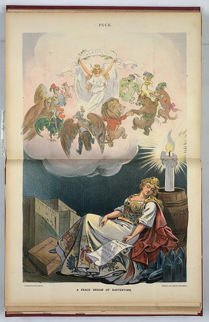 "A peace dream of Eastertime" by Keppler, 1899. (Library of Congress)