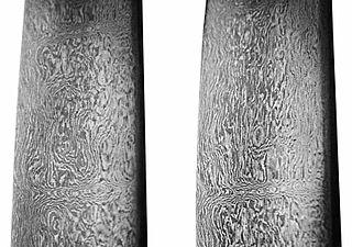 18th-century Persian-forged Damascus steel sword. (Rahil Alipour Ata Abadi)