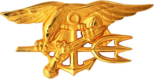 Navy Special Warfare Trident insignia worn by qualified U.S. Navy SEALs. (Courtesy of U.S. Navy)