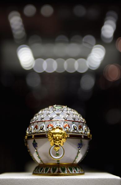 A Faberge Egg on display at the Faberge museum in Shuvalov Palace during the media tour of Russia 2018 FIFA World Cup venues on July 20, 2015 in Saint Petersburg, Russia. (Laurence Griffiths/Getty Images)