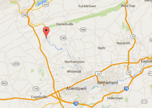 Slatington, Penn. (Screenshot of Google Maps)