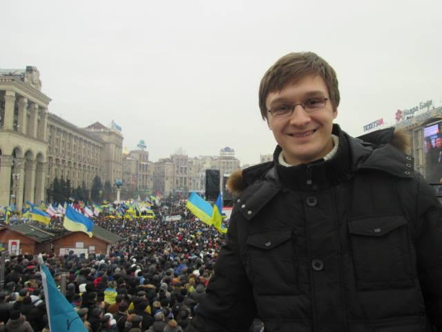 Valentyn Onyshchenko was 21 years old during the 2014 revolution; two years later he says he's disappointed with the pace of Ukraine's anti-corruption reforms. (Courtesy of Valentyn Onyshchenko)